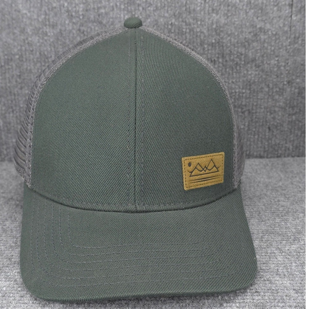 Pistil Hat Dean Trucker Cap Snap Back Green Grey Outdoors Hike Camp Mens